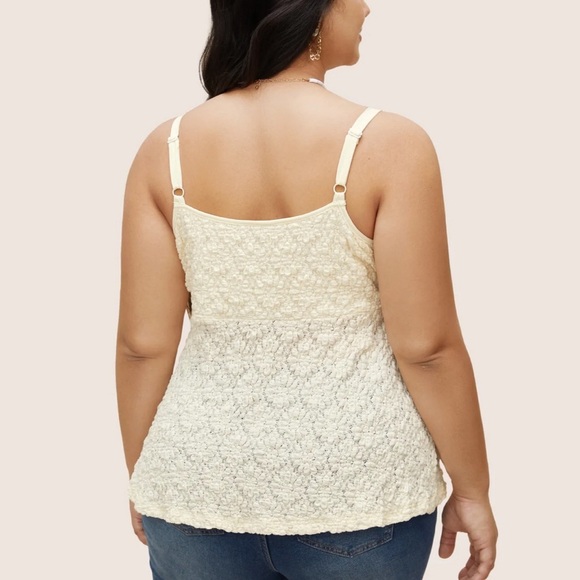 BloomChic Plus Size 2XL Solid Textured Ruffle Hem Cami Top us18-20 - Picture 2 of 7